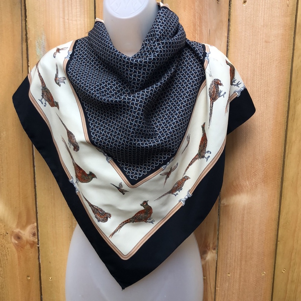 Spectacular VTG LAURA BORGHESE Square Scarf